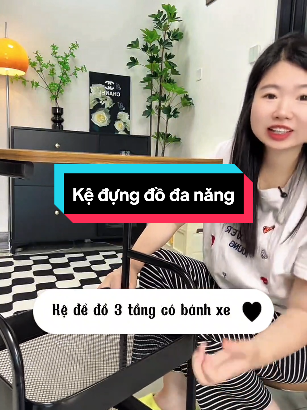 Kệ để đồ đung ba tầng có bánh xe di chuyển #giadungchinhhang #giadungtienich #kededodanang #kededocobanhxe #kedungdo 