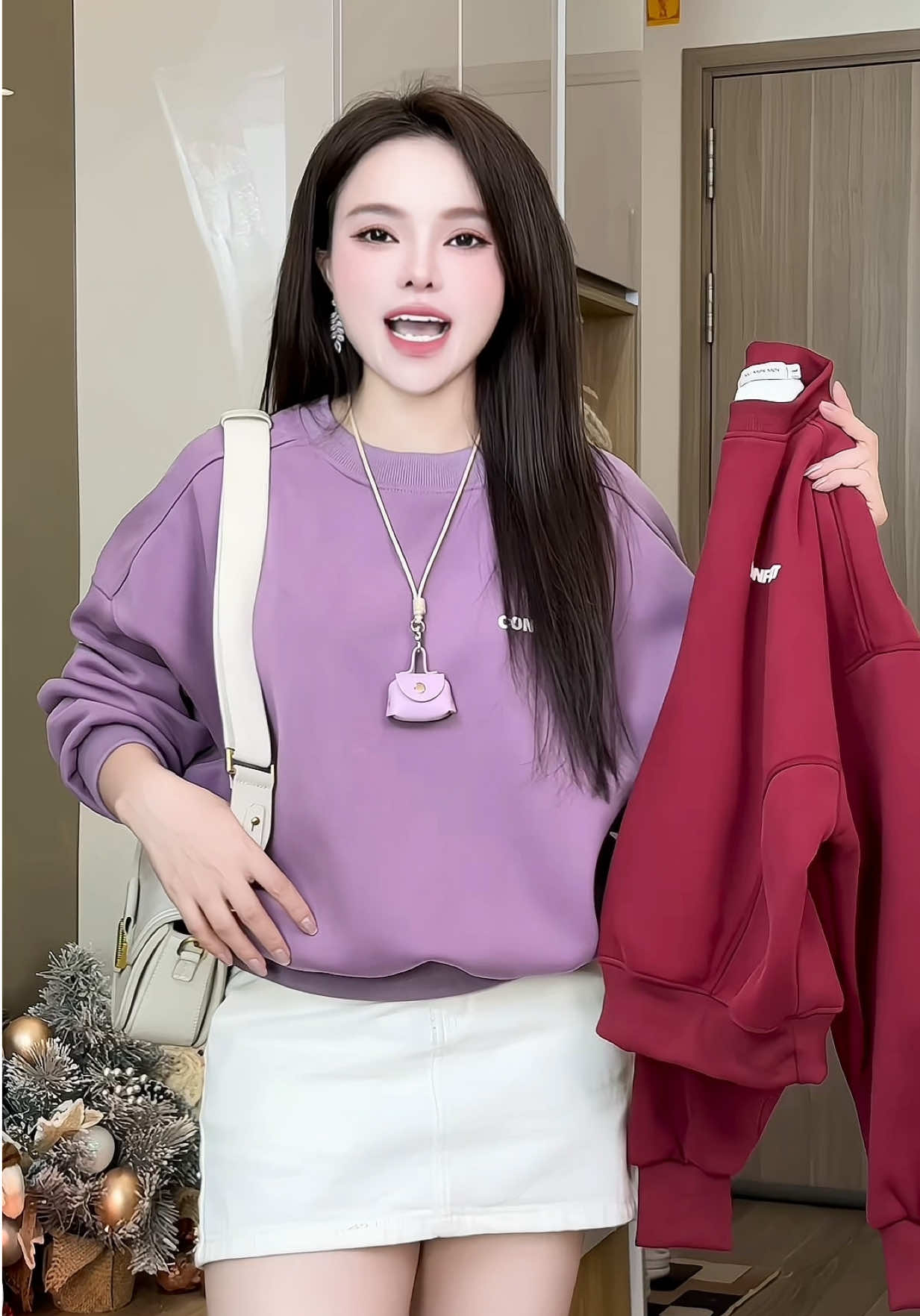 Áo sweater cổ tròn Xuminmin cao cấp bảng màu xinh yêu mặc thích lắm luôn #aoni #aosweater #aoninu #aothunnu #aonisweater