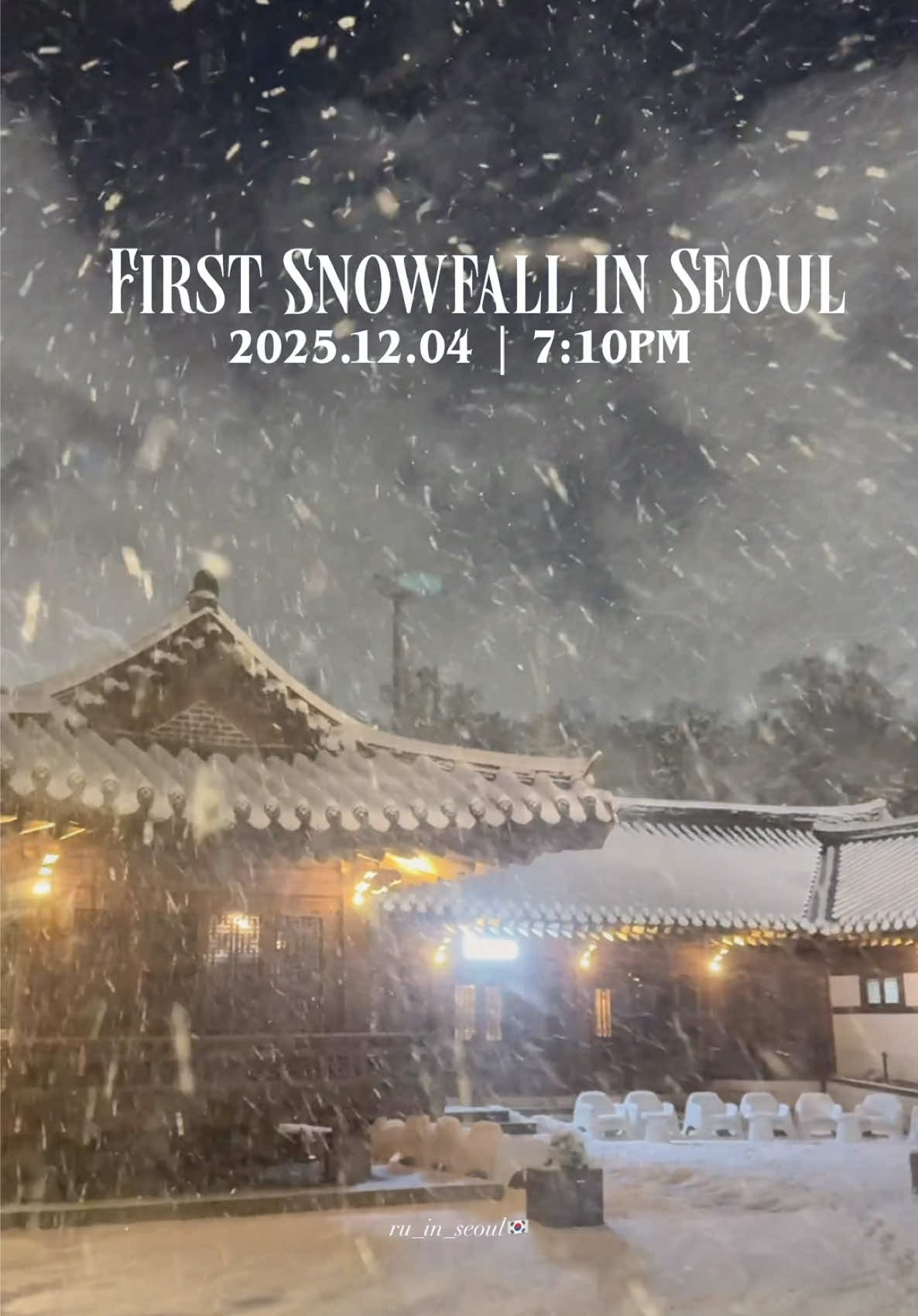 Season’s First Snow Hits Seoul today, December 04, 2025 #foryou #southkorea #foryoupage #fyp #firstsnow 