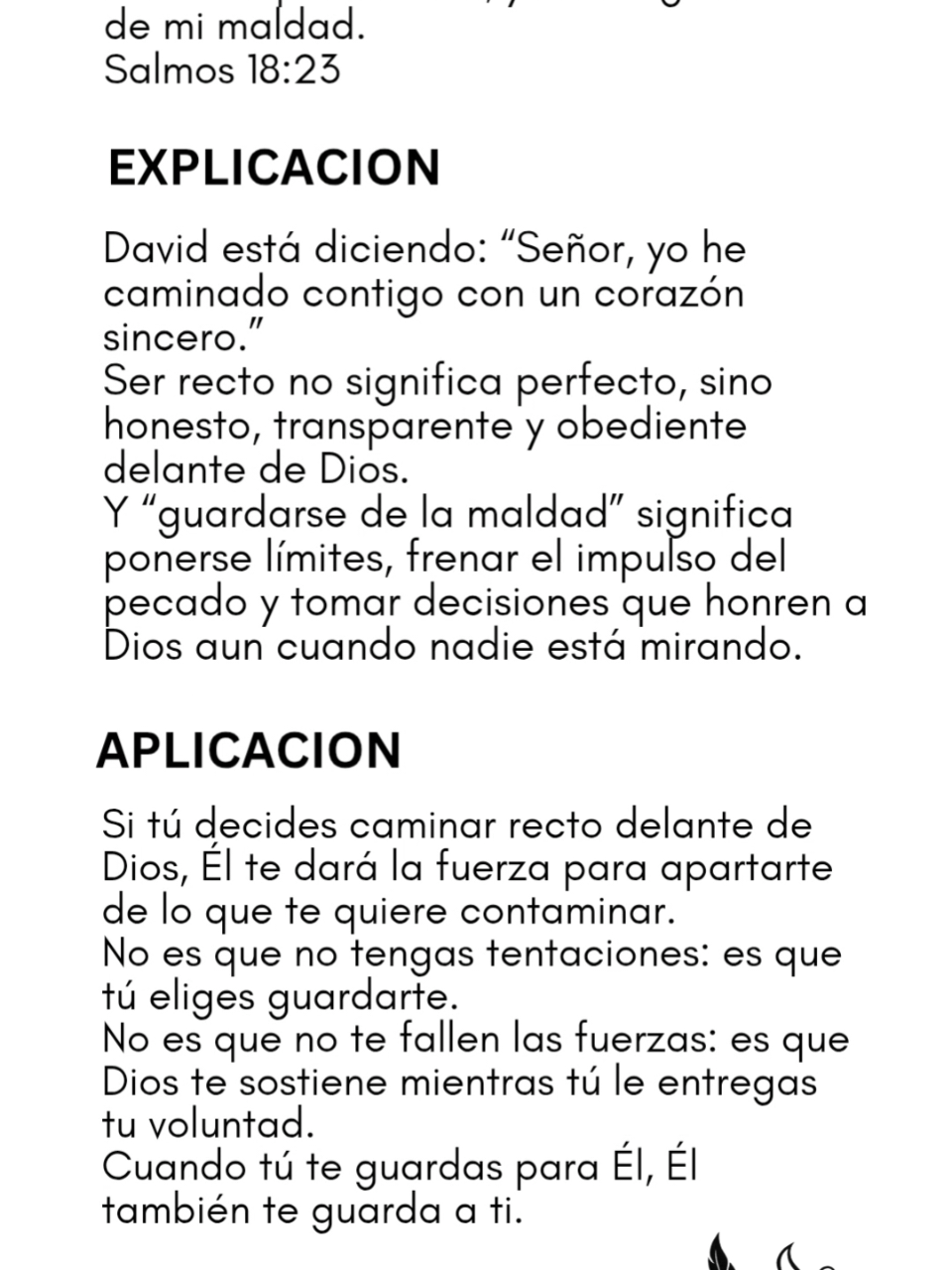 Cuando un hombre decide caminar recto delante de Dios, el cielo mismo lo respalda. No es perfección: es entrega, es decisión, es guardar tu corazón cuando nadie te ve. 🔥🙏 #PalabraDeVida #Salmos1823 #MensajeDeDios #ReelsCristianos #FuegoDelEspíritu 