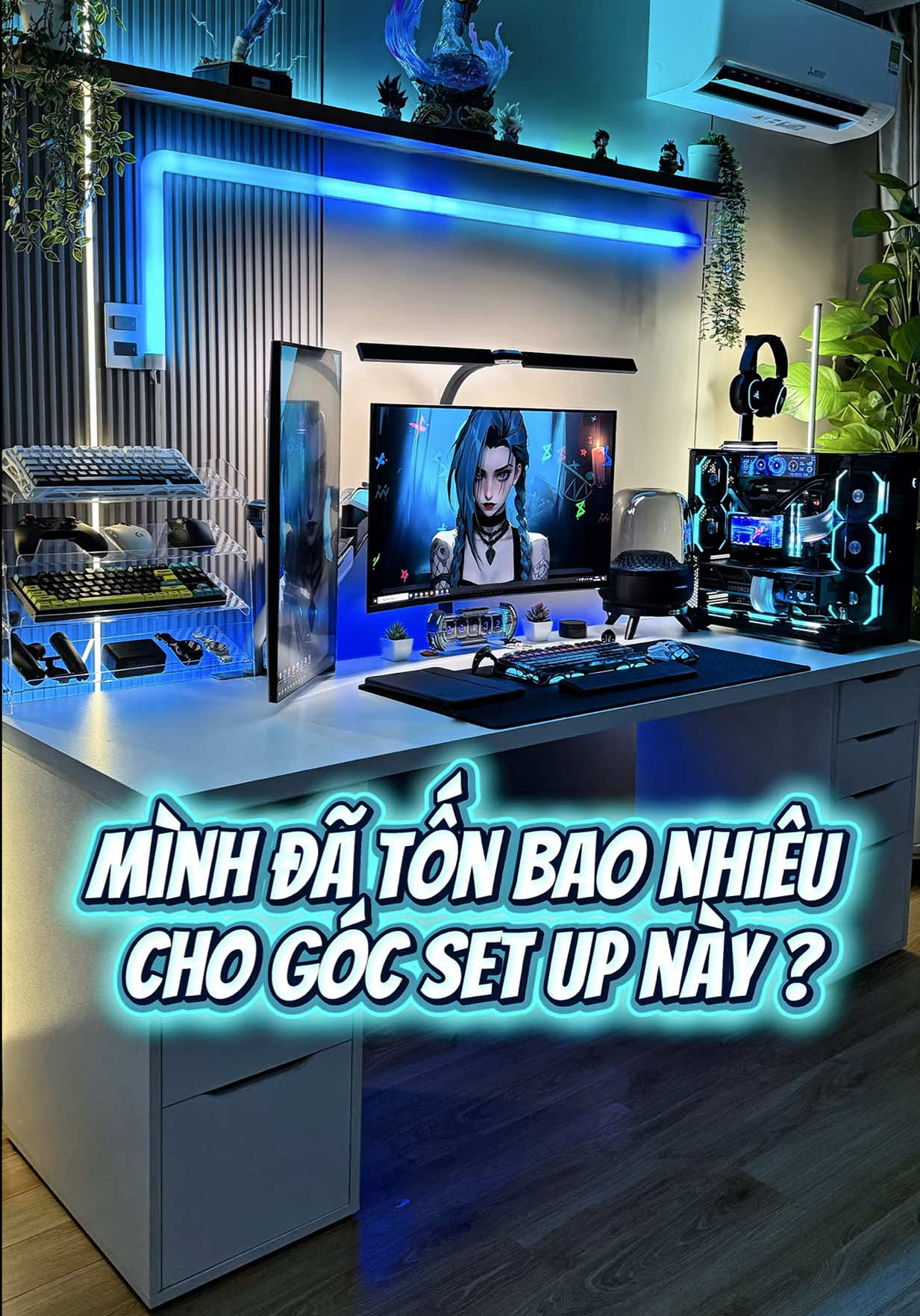 Mình đã tốn bao nhiêu cho góc set up này ? #desksetup #setupgaming #pcsetup #pc #pcgaming 