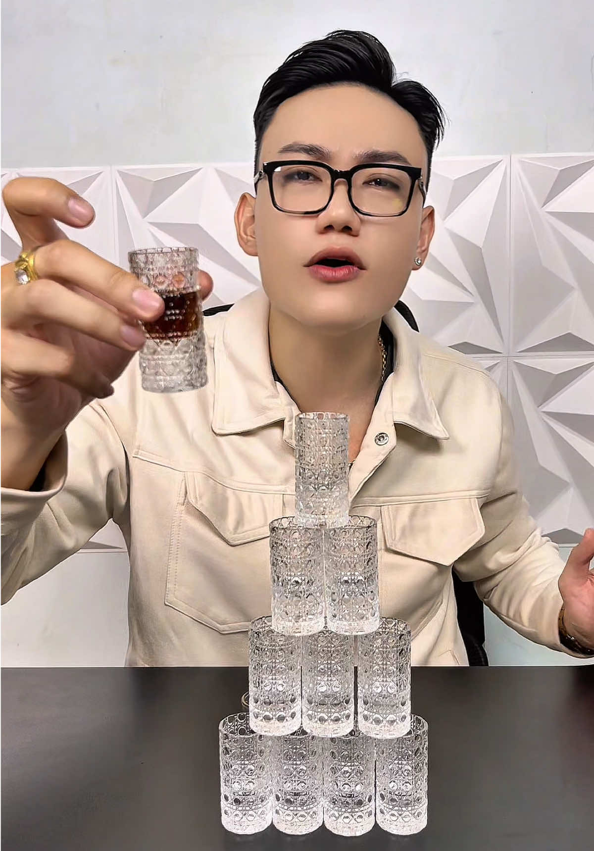 Tết. Bộ ly thuỷ tinh cao cấp sang trọng  #lythuytinh #giadung #fyp #hottrend #xuhuong 