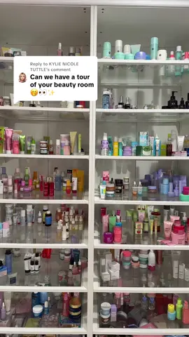 Replying to @KYLIE NICOLE TUTTLE #skincareshelf #skincare #beautyroom #makeuproom 
