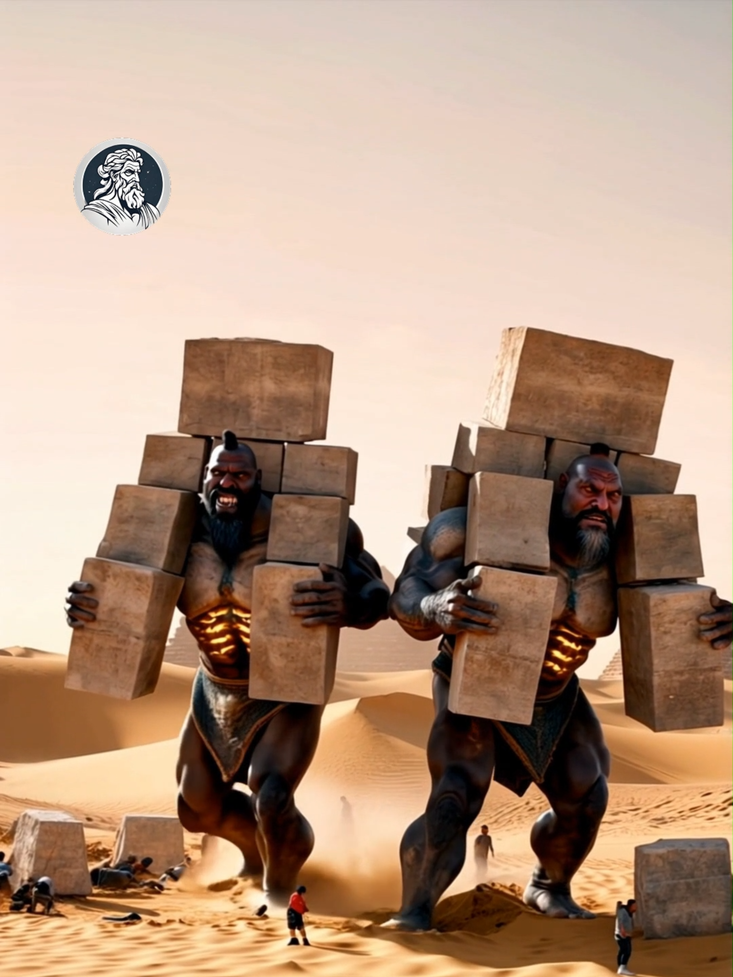 HOW THE PYRAMIDS WERE MADE #cadamitologia #fyp #ai #giants #egypt #desert #pyramids #alien