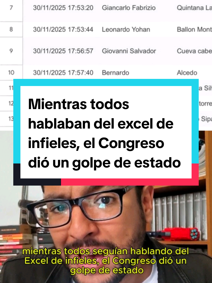 Mientras todos hablaban del excel de infieles, el congreso dió un golpe de estado. #congreso #infieles #excel 