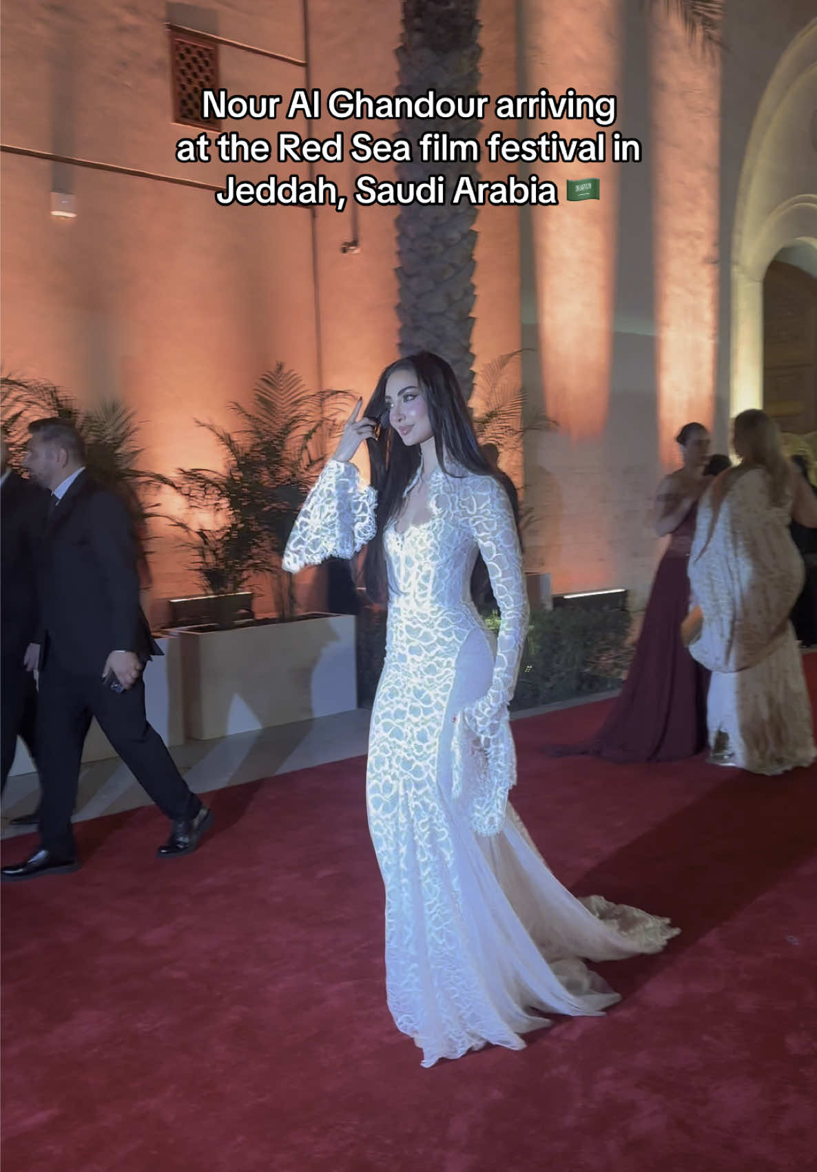 Nour Al Ghandour arriving at the Red Sea Film Festival in Jeddah, Saudi Arabia 🇸🇦 #nouralghandour #redseafilmfestival #rsff 
