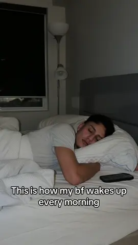 This is how my bf wakes up every morning