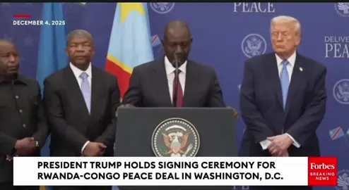 PRESIDENT TRUMP HOLDS SIGNING CEREMONY FOR RWANDA-CONGO PEACE DEAL IN WASHINGTON, D.C.