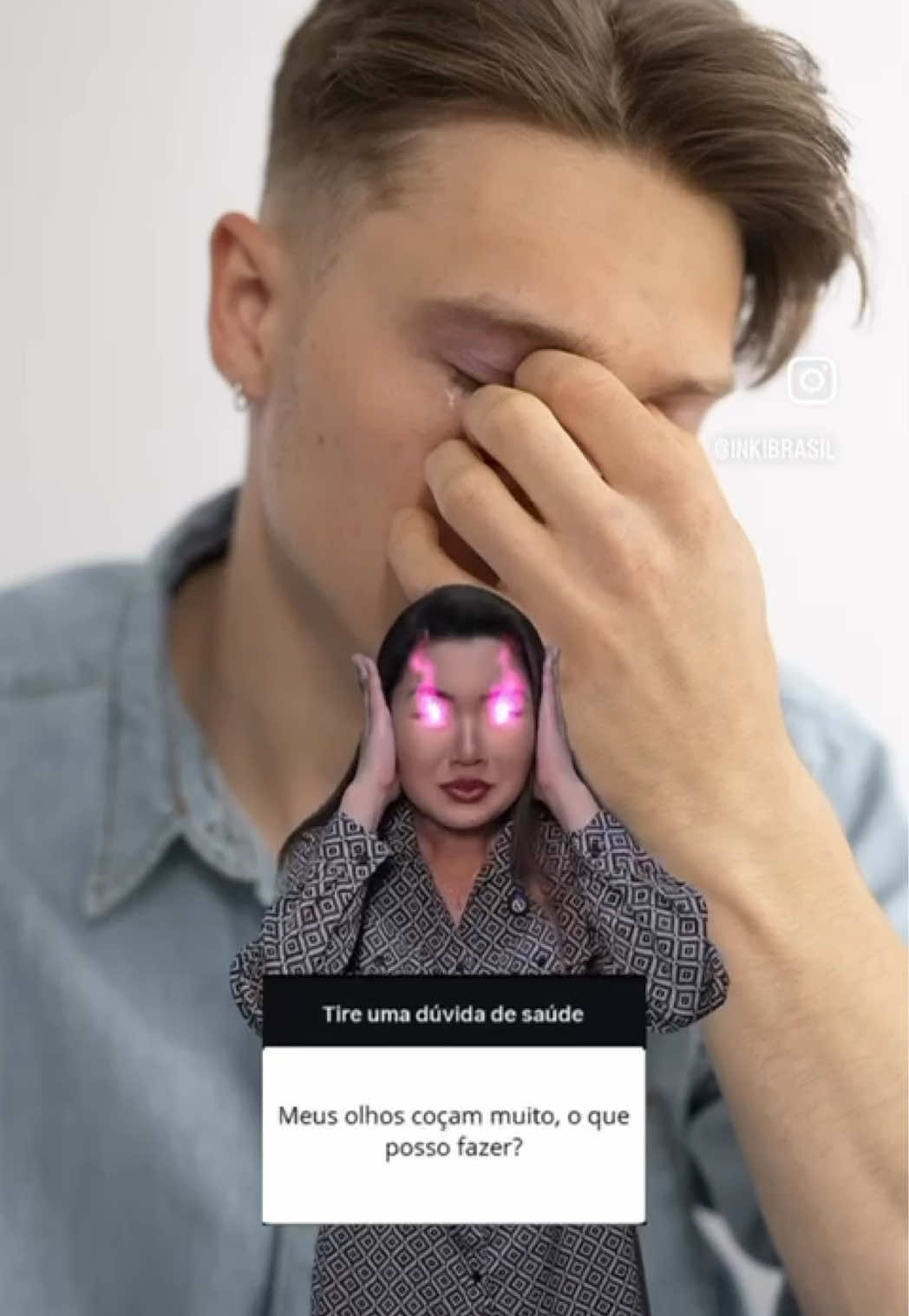 💭 Olhos coçando demais? Essa é uma das queixas mais comuns no consultório de oftalmologia — e não, não é algo que você deve simplesmente ignorar.
 
 O @dr.irineukenji explica que a coceira nos olhos geralmente está ligada a duas causas principais: olho seco ou conjuntivite alérgica.
 
 🩺 O que pode estar por trás da coceira:
 - Olho seco: muito comum em ambientes com ar-condicionado ou em situações de concentração prolongada, quando piscamos menos.
 - Conjuntivite alérgica: causa uma coceira mais intensa, às vezes quase impossível de resistir.
 
 👉 Como aliviar:
 - O primeiro passo é usar colírios lubrificantes (lágrimas artificiais), que ajudam tanto em casos de olho seco quanto de conjuntivite alérgica leve.
 - Se a coceira for persistente ou intensa, podem ser necessários colírios específicos, como anti-histamínicos ou, em casos graves, até imunomoduladores, sempre sob orientação médica.
 - Também vale ajustar o ambiente: reduzir o uso de ar-condicionado, manter janelas abertas quando possível e evitar exposição a alérgenos conhecidos.
 
 💡 O mais importante: não coçar os olhos. Coçar só piora a irritação e pode até causar pequenas lesões na superfície ocular.
 
 📲 Essa foi uma das perguntas enviadas na caixinha “Socorro, Doutor!”, disponível 24h nos stories do @inkibrasil. Continue mandando suas dúvidas — nossos médicos estão aqui para ajudar! 💚
 
 📍 Dr. Irineu Kenji Ogoshi Jr
 Oftalmologista
 CRM-SP 176.649 | RQE 89.697
 
 ❓Você já sabia que até o ar-condicionado pode estar por trás da coceira nos olhos?
