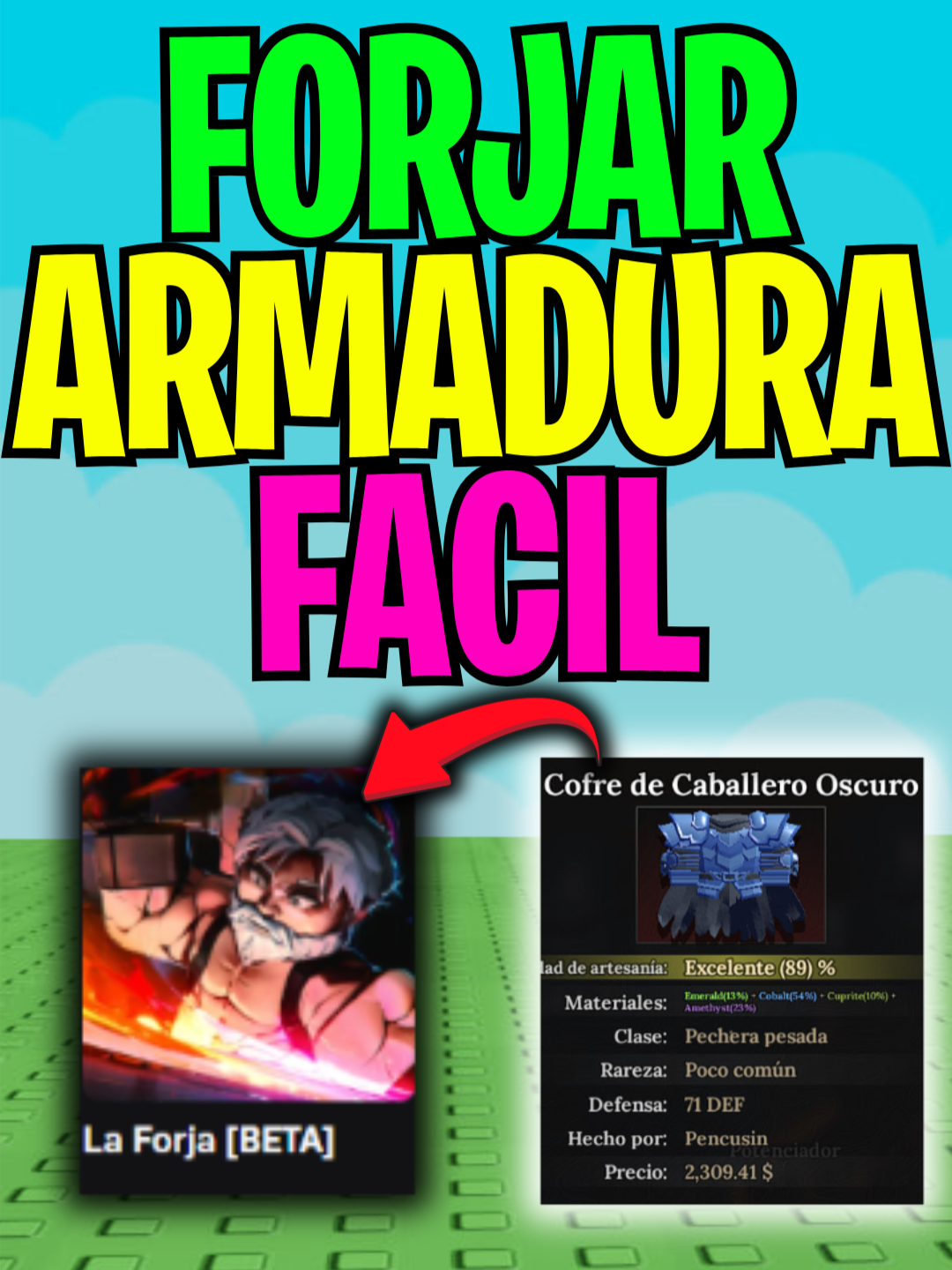 🚨COMO FORJAR una ARMADURA +100 DEF en THE FORGE!💥⛏ #robloxfyp #robloxfypp #robloxgames #español #ultimahora #actualizacion #robloxsimulator #robloxnews #allcodes #codes #news #codigos #newcode #robloxgamestoplay #robloxgamestoplaywithyourfriends #noticias #noticiasroblox #guia #tutorial #theforge