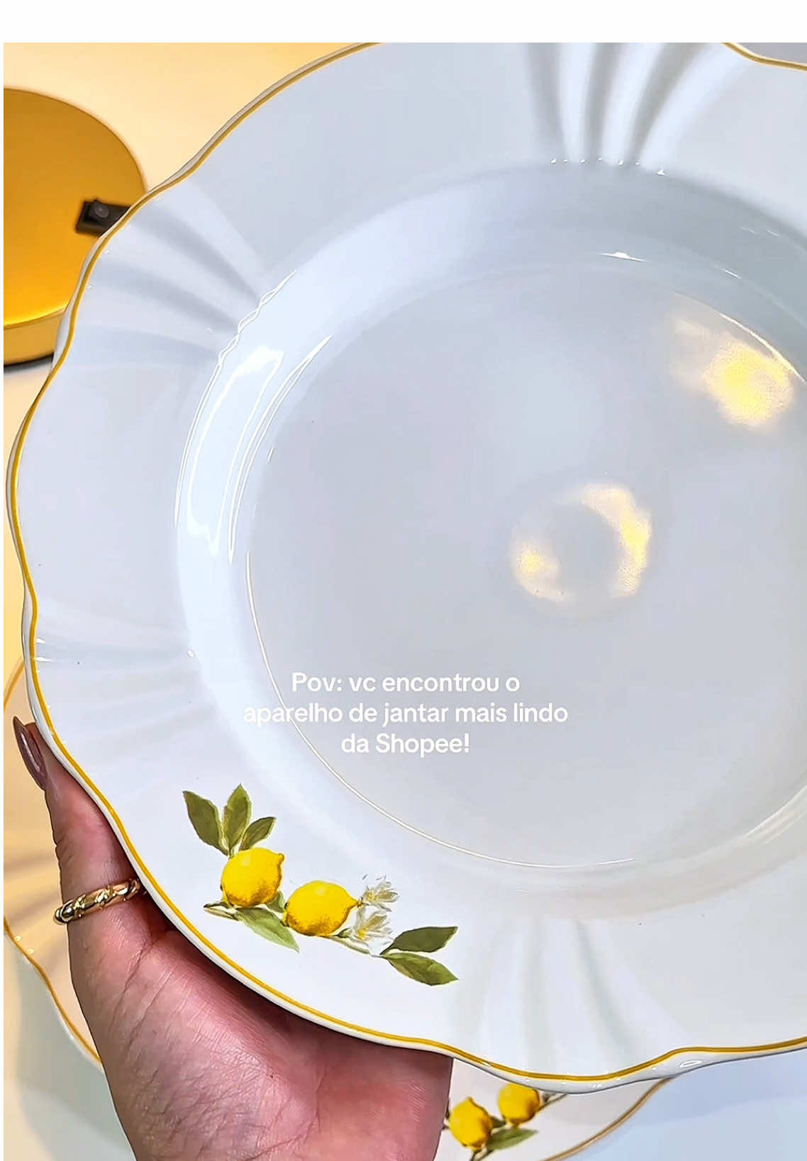 Sua mesa merece esse toque de luxo ✨🍋compre já o seu! 🥰 #shopee #casa #mesa #decor 