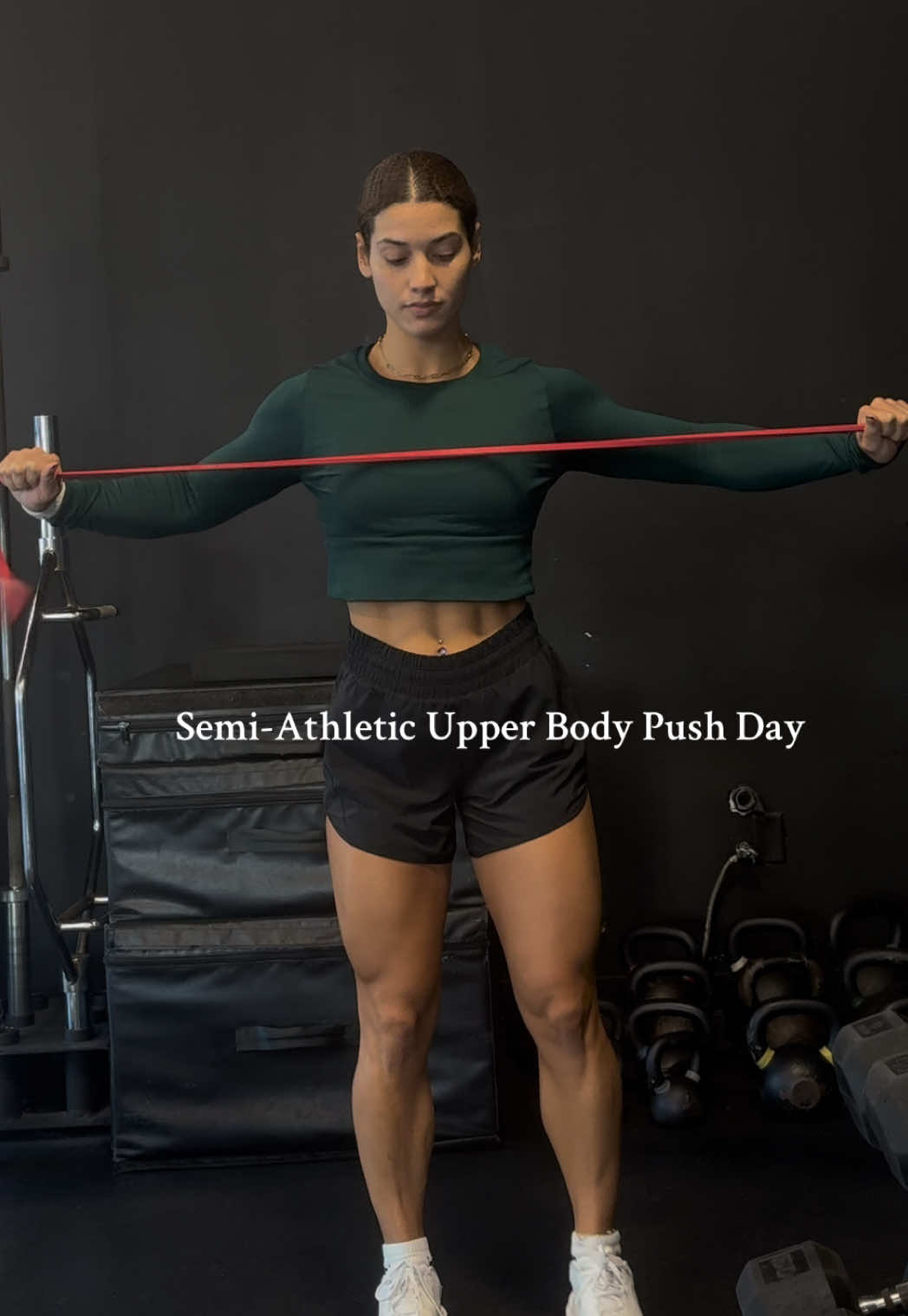 come with me as I do my semi-athletic upper push day! #GymTok #gymgirl #pushday 