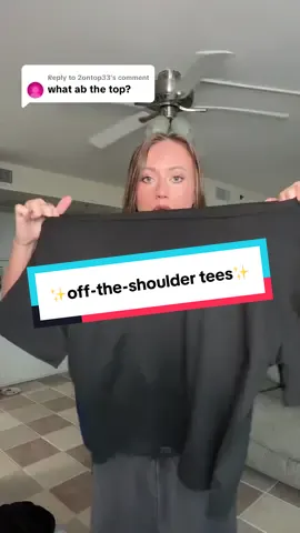 Replying to @2ontop33 These off-the-shoulder tees drape perfectly for that effortless, feminine look. Soft, breathable, and easy to style the kind of basics you want in every color. #CuteBasics #SoftTeeStyle #OffShoulderVibes #TikTokShopCreatorPicks  #tiktokshopholidayhaul 