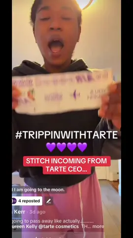 @Jada Kerr LFG! You’re #trippinwithtarte and I couldn’t be more excited to meet you! 🥳🫶