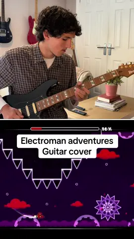I know there’s some wrong notes but eh #electromanadventures #guitarcover #geometrydash #guitartok #fyp 