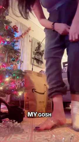 Just unboxed the new sandals Thing sent! Obsessed. These clear flip-flops are way better than the old ones. Join my livestream to see them! #Sandals #Unboxing #Gift #FlipFlops #Livestream