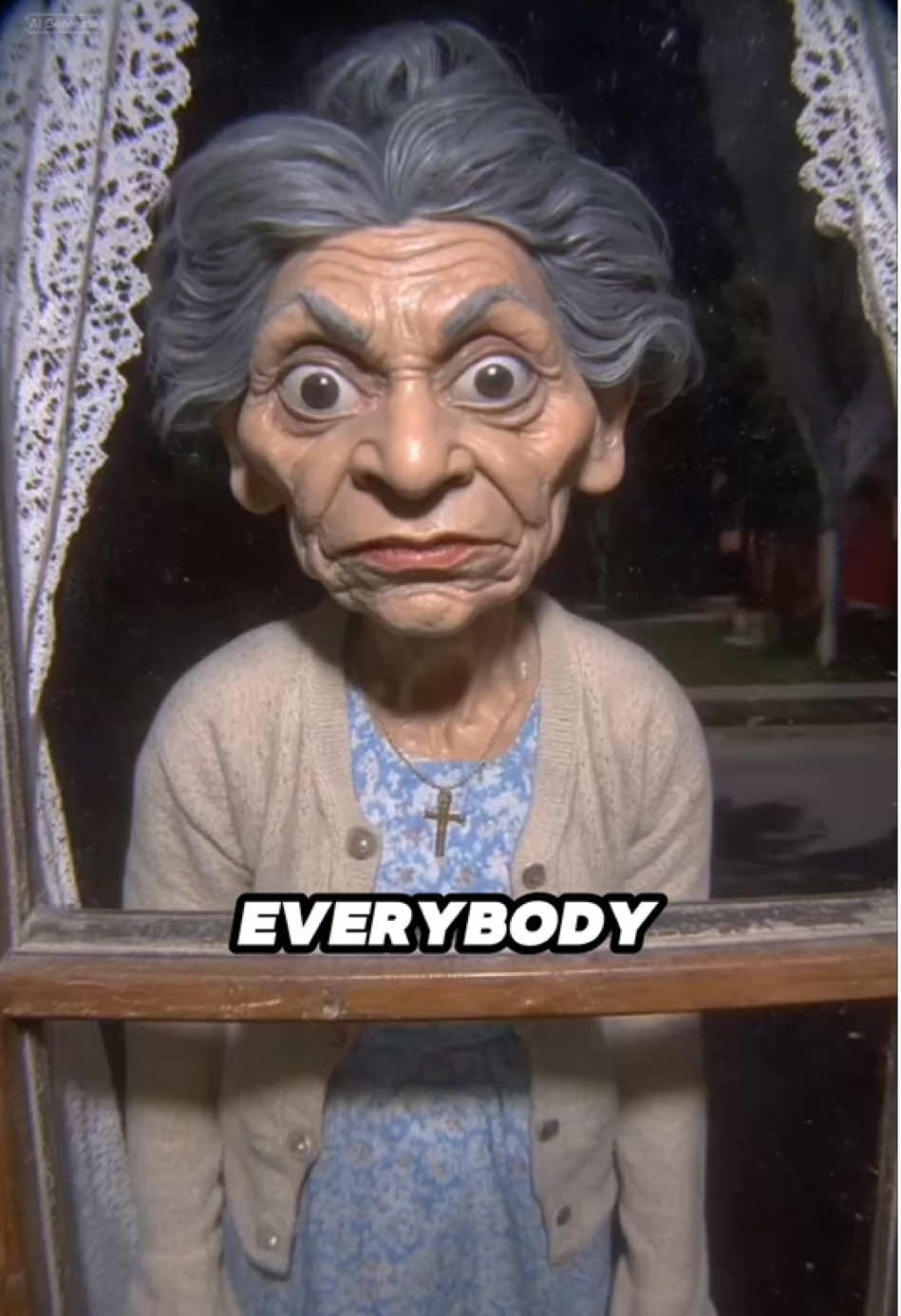 That one grandma who’s always watching from the window#grandma#weirdcore  