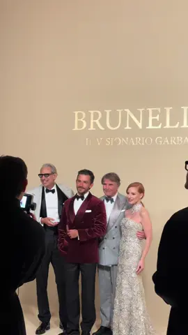 @Jessica Chastain @Jeff Goldblum #JonathanBailey at @Brunello Cucinelli in Rome