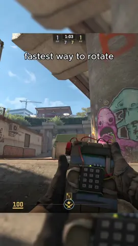 The FASTEST way to rotate! #cs2 #cs2moments #cs2memes #cs2clips #cs2funny 