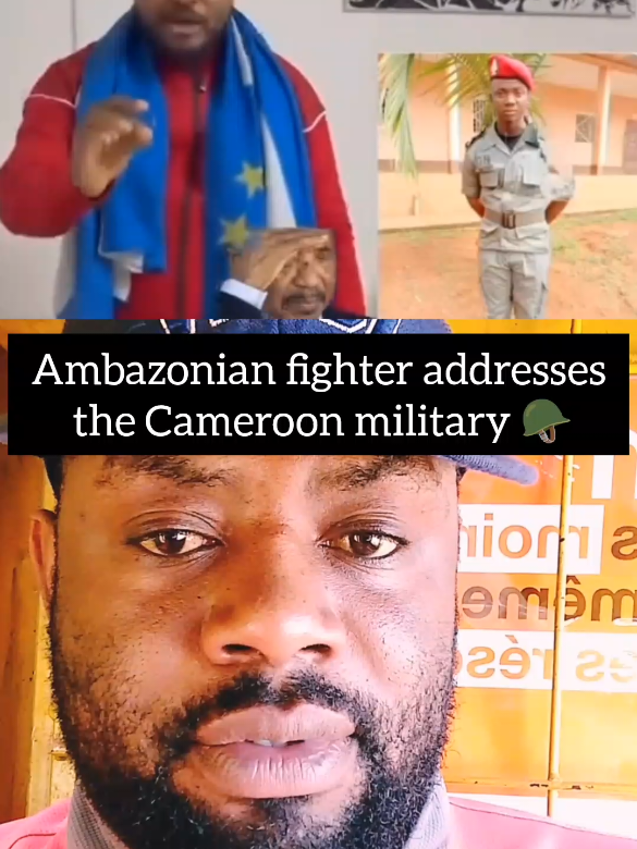 An Ambazonian f¡ghter*** addresses the Cameroon military 🪖🇨🇲🇨🇲