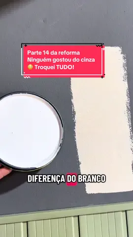 Parte 14 da reforma O cinza flopou… então a gente fez a cor que TODO MUNDO pediu 😍🖌️ Algodão Egípcio + verniz Ipê no mezanino. Se prepara porque a mudança ficou absurda! #quarto #reforma #filho 