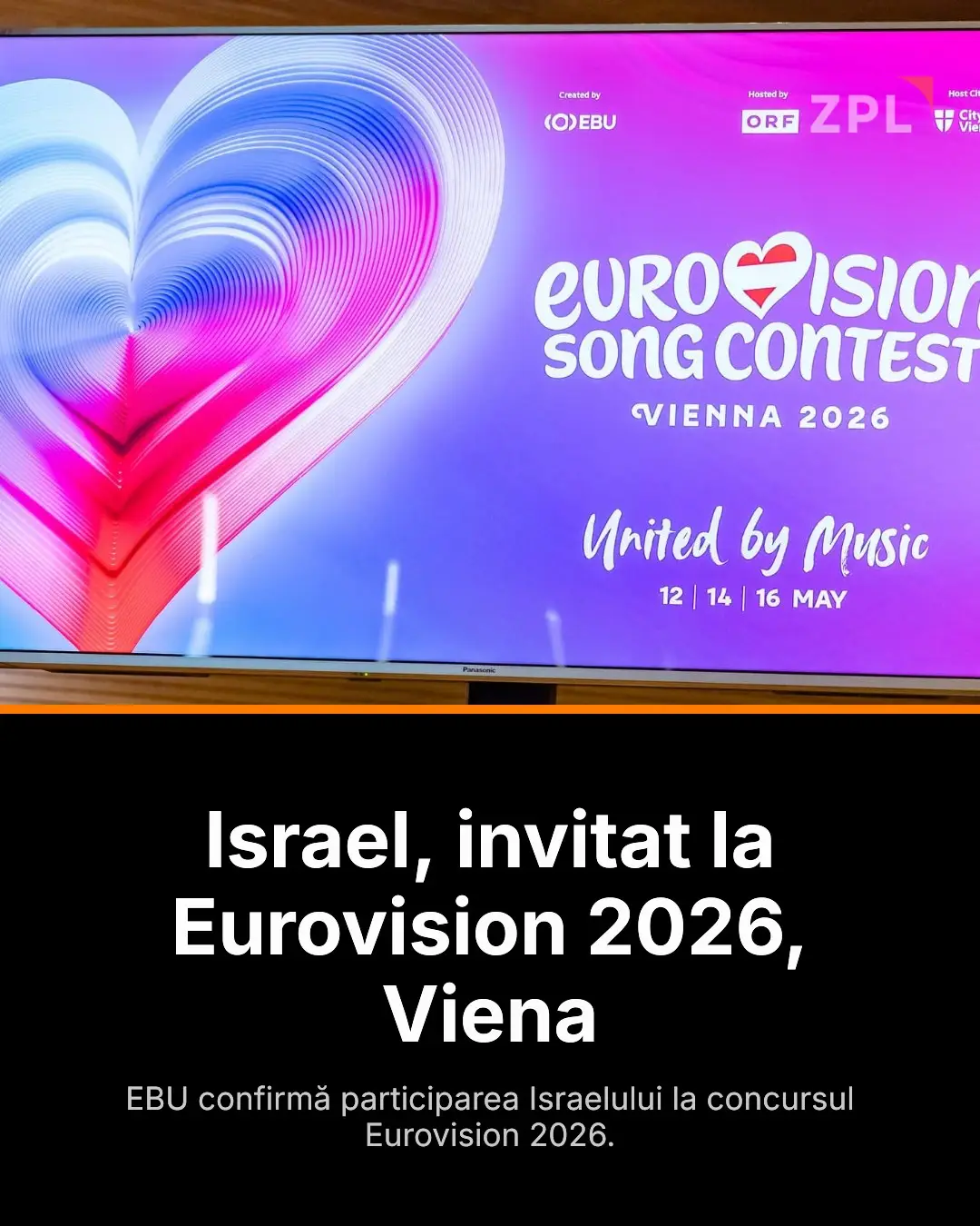 Uniunea Europeană de Radio și Televiziune a anunțat că Israelul este binevenit să participe la ediția din 2026 a concursului Eurovision, care va avea loc la Viena. Decizia vine în contextul discuțiilor despre participarea țării în edițiile anterioare. #Eurovision2026 #Israel #Viena #EBU #zplro