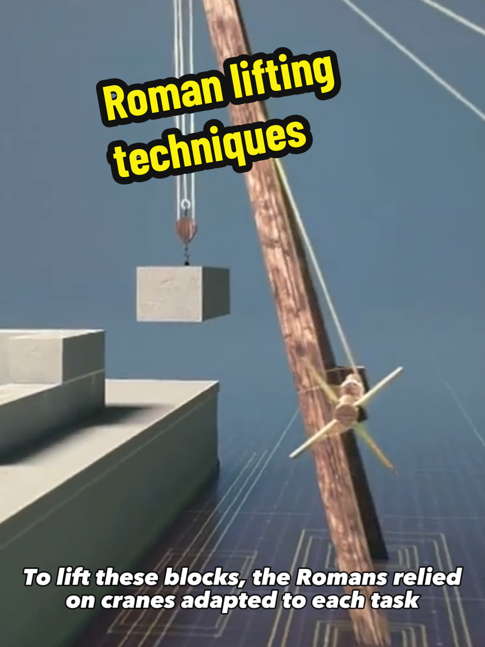 Roman lifting techniques #History #romanempire #engineering 