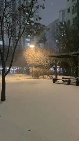Tuyết đầu mùa năm thứ✌️❄️❤️#firstsnow #첫눈 