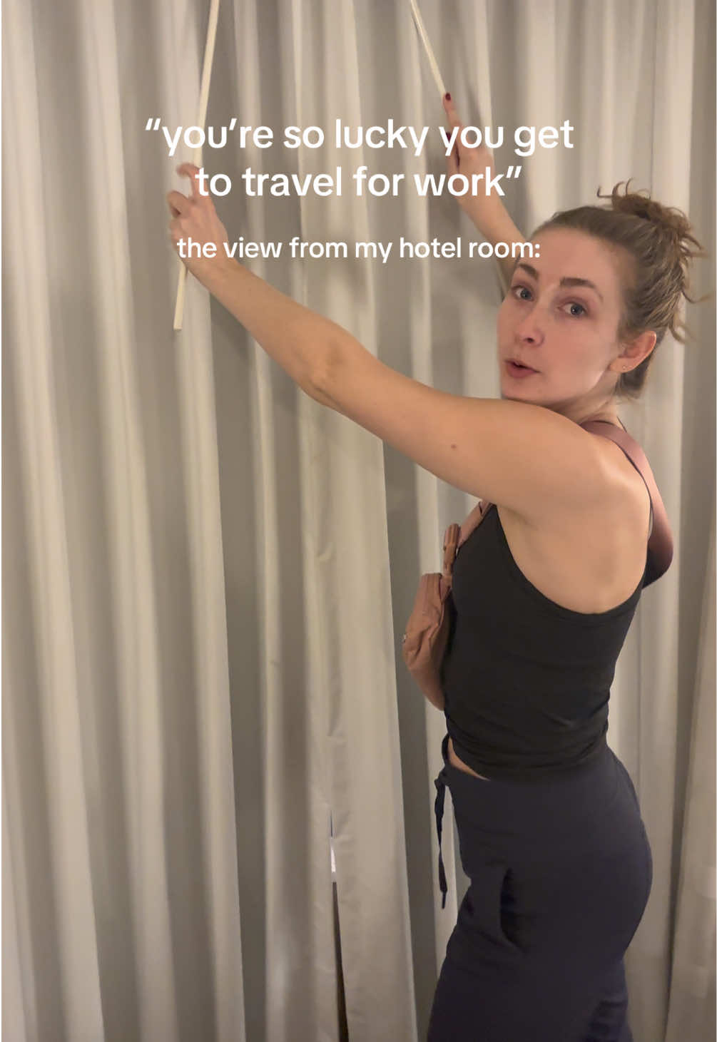 I’m joking I really am so grateful to have my job ♥️ this hotel room was just too funny not to share #fyp #travel #dancer