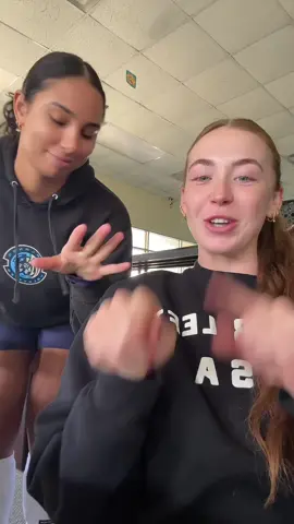 Good evening from your Valkyrie fashionistas @Kaz Brown #volleyball #mlv #valkyries #orlando #Vlogmas 