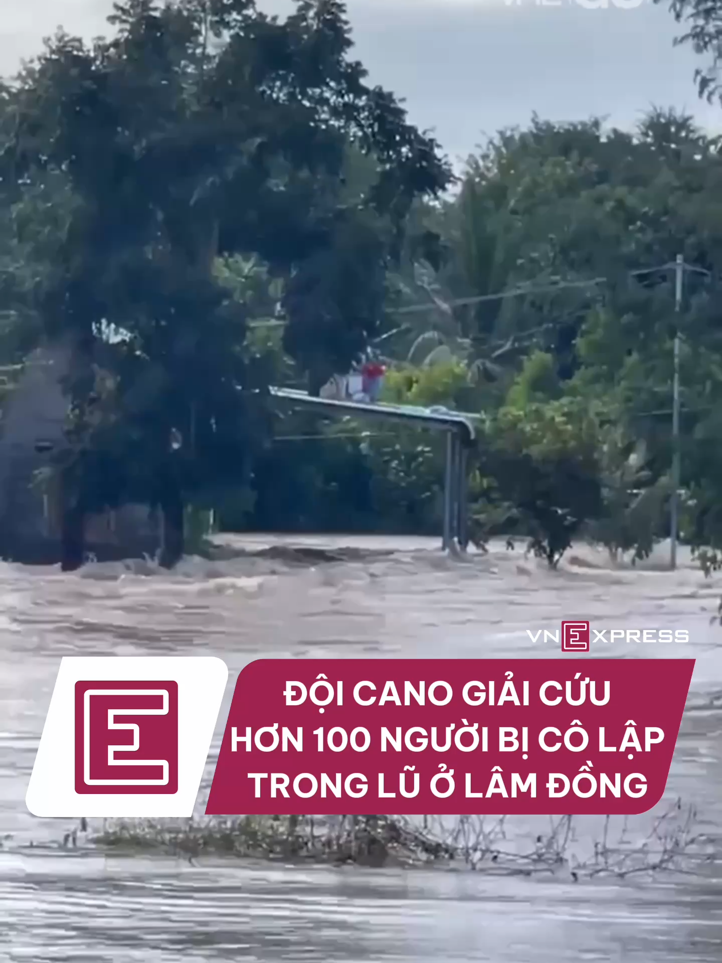 Nhóm cứu hộ của anh Trương Minh Khoa dùng 4 canô vào từng nhà, đưa hơn 100 người ở xã Hàm Thuận Bắc ra khỏi vùng lũ, trong đó có đôi vợ chồng già ngồi trên mái suốt đêm. #vnexpress #vne #vnego #thientai #lulut