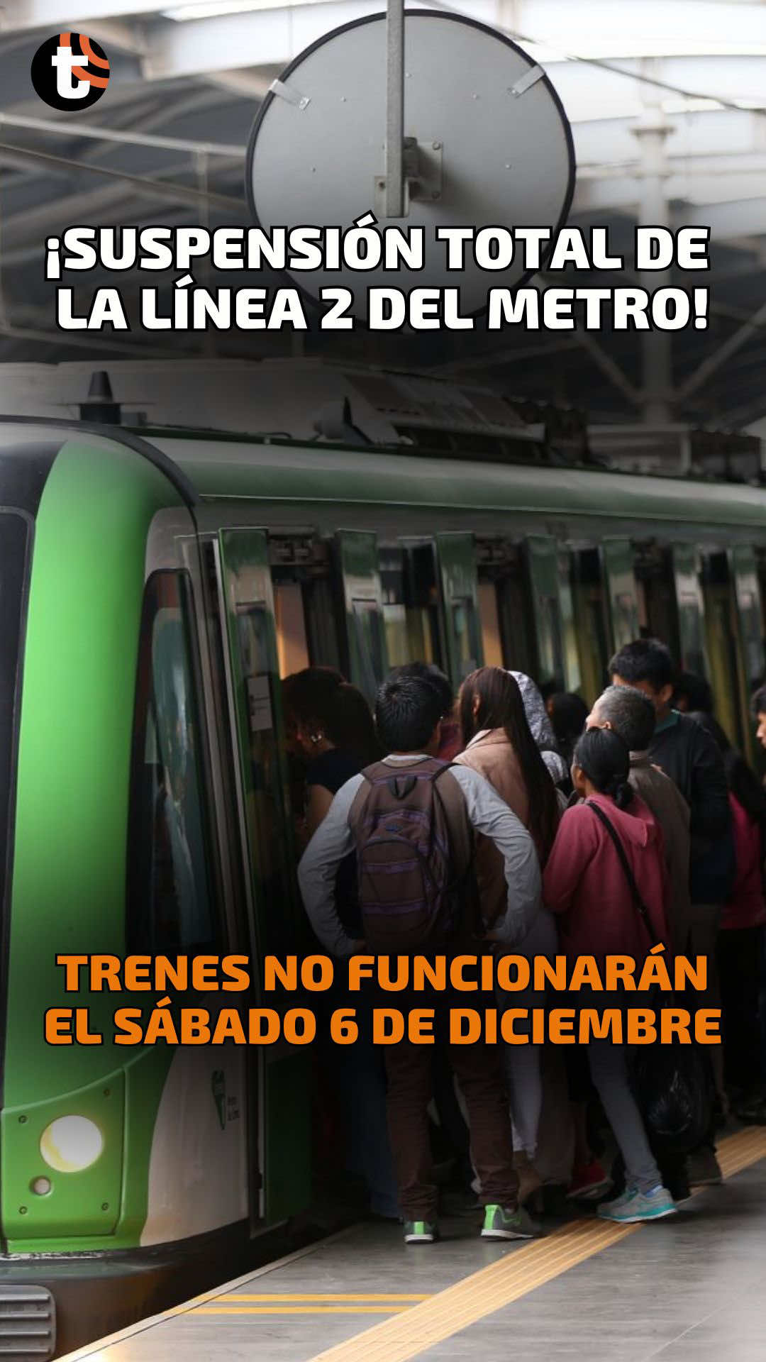 ¡ATENCIÓN!🚨 La Línea 2 del Metro de Lima estará cerrada este sábado 6 de diciembre por mantenimiento. Las cinco estaciones de la etapa inicial no atenderán entre 6:00 a.m. y 11:00 p.m.🚊 #metrodelima #limaperu #transito #noticiasperu #Trome
