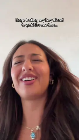 Rage bait is my middle name 😭 #fyp #couplescomedy #couplescontent #boyfriendreaction #calebnandrea 