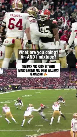 only respect between these two 🤝 #nfl #trentwilliams #mylesgarrett #micdup