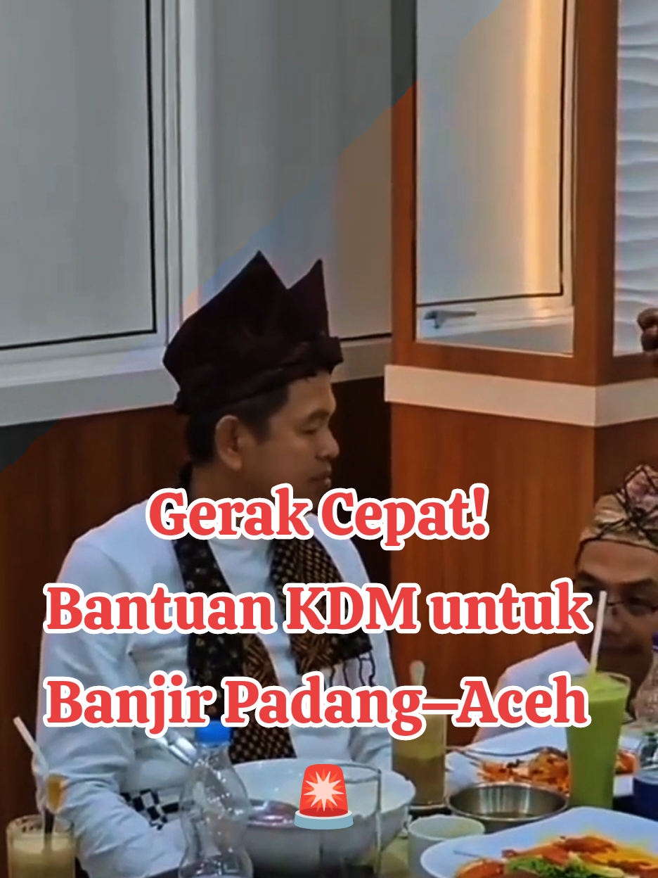 KDM Turun Tangan! Bantu Warga Padang & Aceh yang Terjebak Banjir 😢🙏 KDM Menginap di Hotel Santika Padang .🌹 #kdm #kangdedimulyadi #padang #aceh #CapCut 