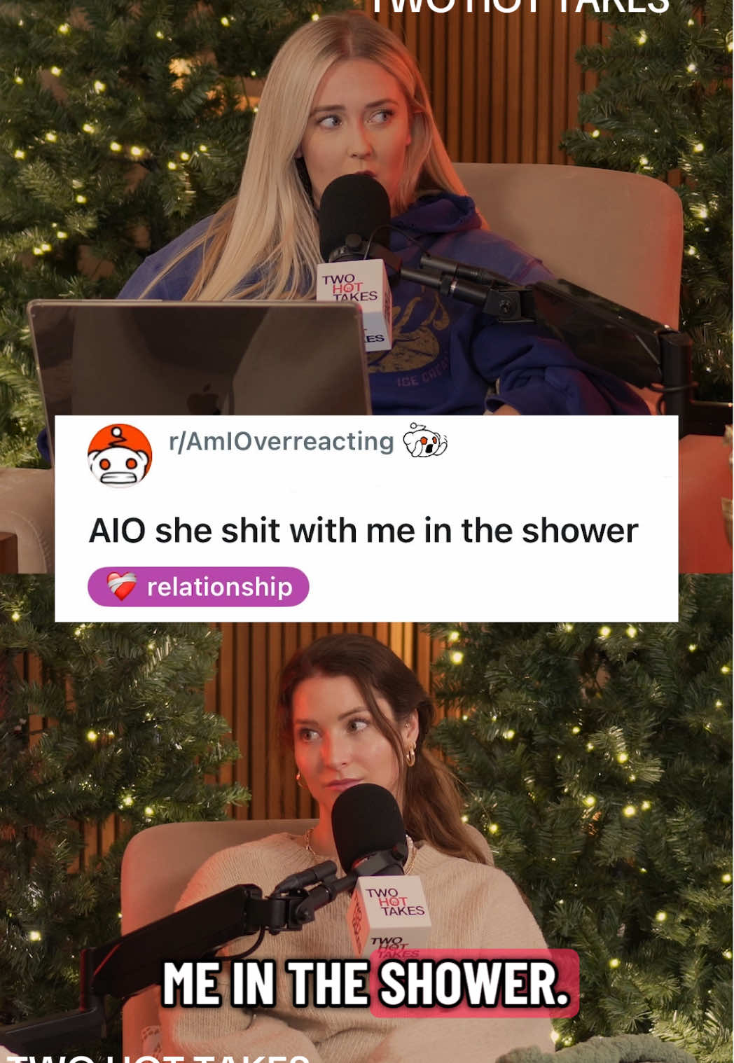 “Being herself” means waffle stomping in the shower?! NOPE..   #twohottakes #podcast #redditstories 