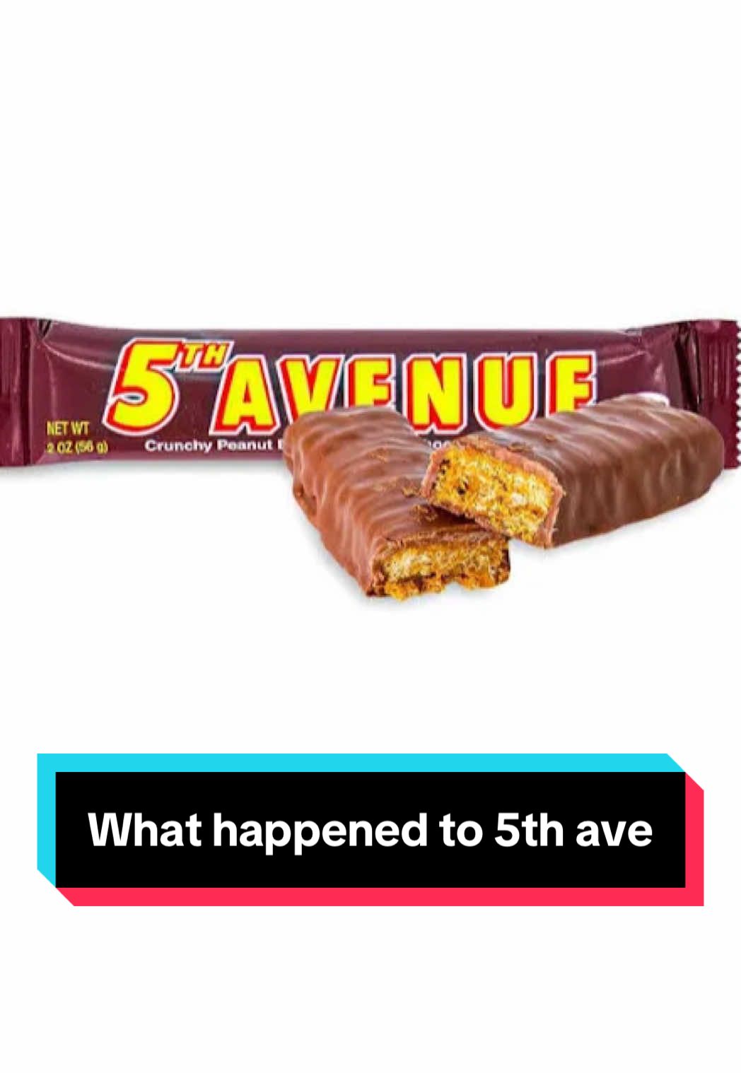 BUYER BEWARE! Your favorite Hershey bar, has likely changed. Never got to try 5th Ave in its prime, but one things for sure, is its decline. The chocolatey coating is horrendous, and outweighs the fact that their interior peanut butter crisp does have a rich molasses flavor (like the old butterfinger), but the coating is so artificial it’s not good. #90s #chocolate #candy #nostalgia #hershey 