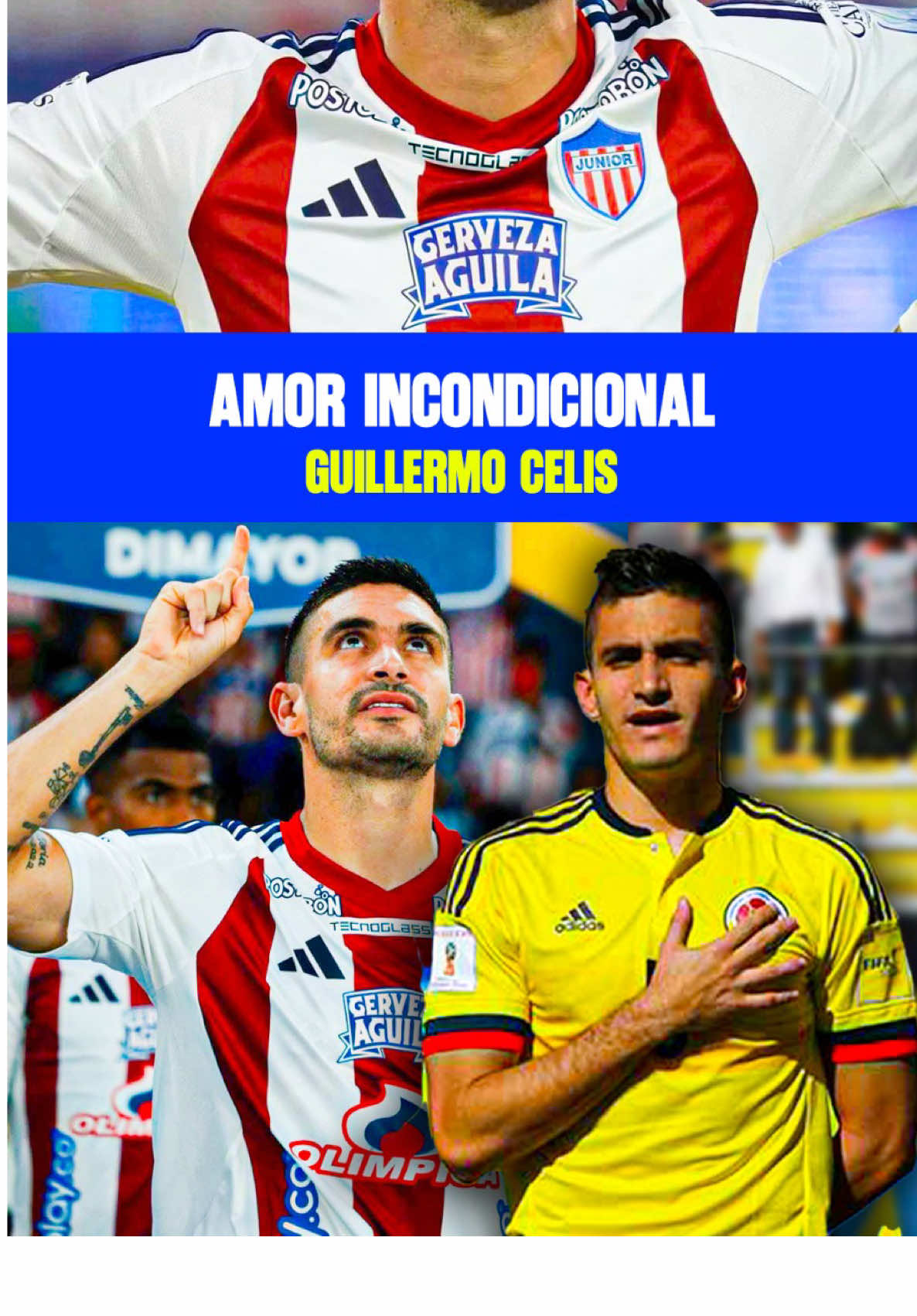 Su trofeo más grande, está en casa, 𝗚𝘂𝗶𝗹𝗹𝗲𝗿𝗺𝗼 𝗖𝗲𝗹𝗶𝘀. ❤️🤍⚽🦈 #LaFecha #fblifestyle #junior #guillermocelis