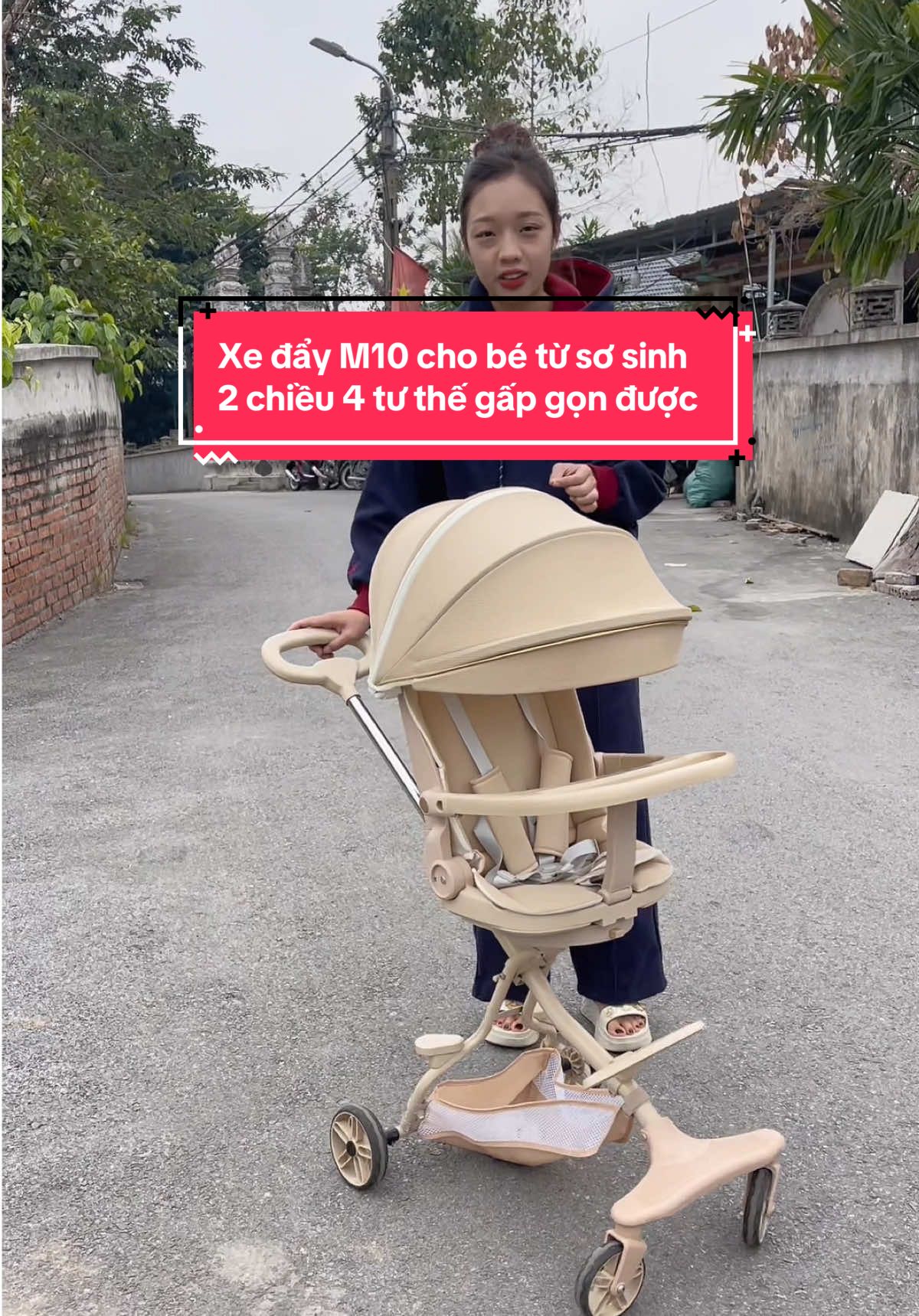 Xe đẩy M10 cho bé từ sơ sinh 2 chiều 4 tư thế gấp gọn có bàn ăn dặm chịu lực tốt #xuhuong #xedayM10 #xedaychobe #xedaygapgon #xedaychobesosinh 
