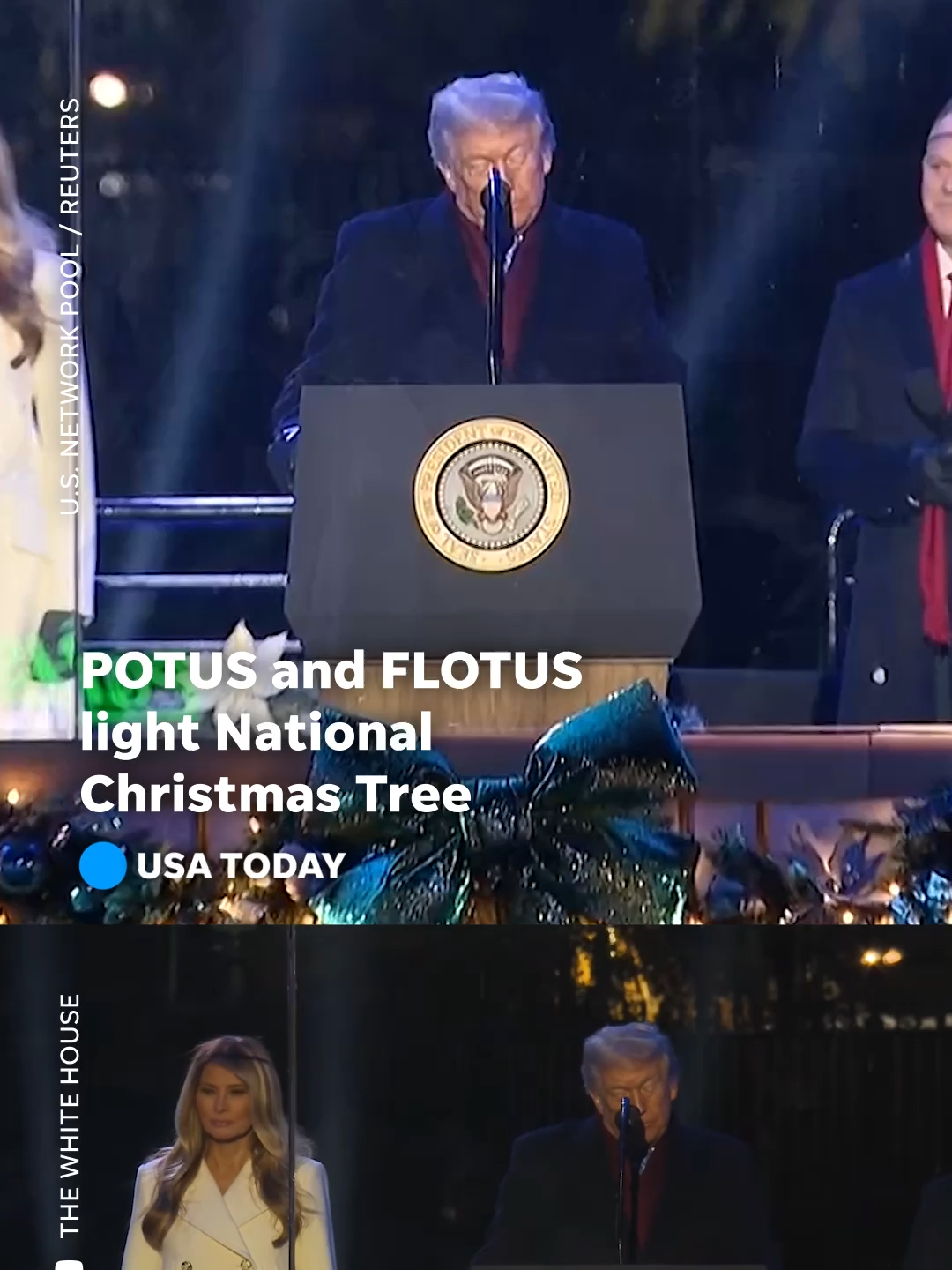 The National Mall's looking a little brighter after President Donald #Trump and First Lady #MelaniaTrump lit the National #Christmas Tree — a tradition that began in 1923.