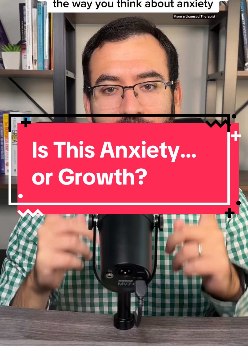 Most anxiety isn’t danger. Sometimes it shows up because you are growing and doing something that will improve your life.  Your brain just confuses growth with danger, and learning the difference can change your whole life.  #anxiety #anxietyhelp #anxietysupport #selfgrowth #anxietytips 