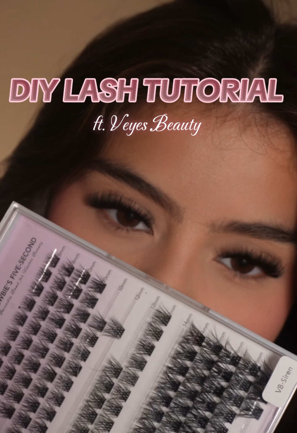 DIY lashes in the style “VBsiren”  😍 @VEYESBEAUTY #lashclusters #diylashesathome #lashes #veyesbeauty #beautytips 