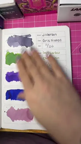 Join me for a fun ink swatching from my @Atlas Stationers Black Friday haul! @Ferris Wheel Press @ColorVerseofficial @DOMINANT INDUSTRY #analoglife #stationerytok #fountainpenink 