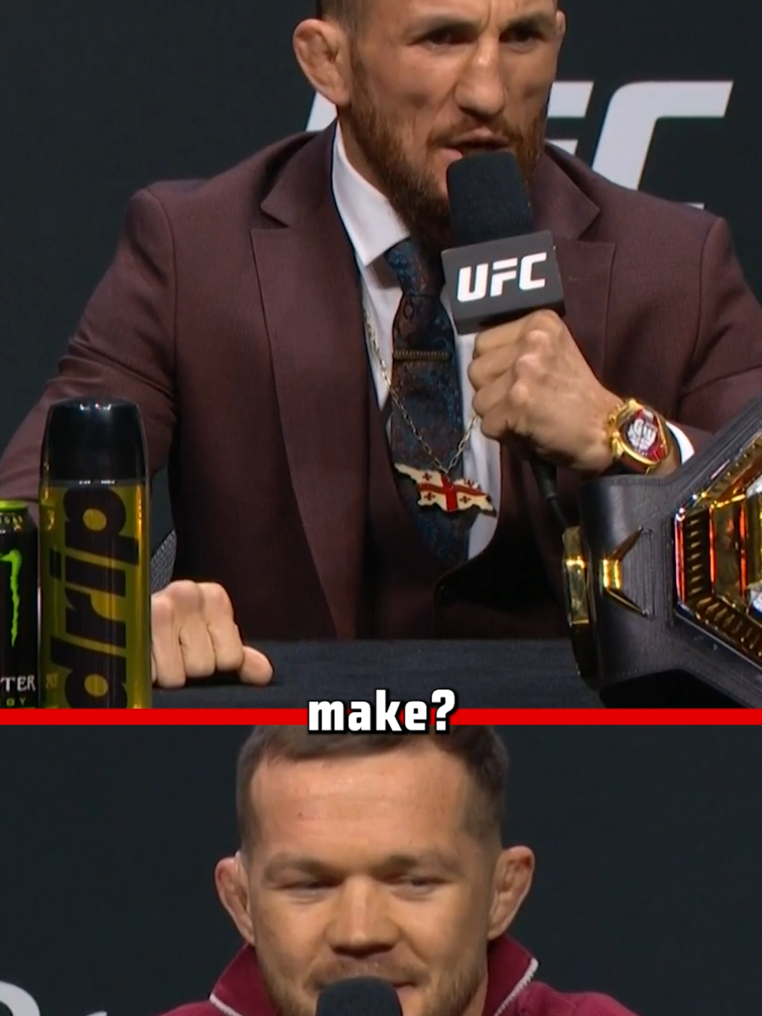 Things got heated between Merab and Petr 👀 #UFC #mma #merabdvalishvili #petryan