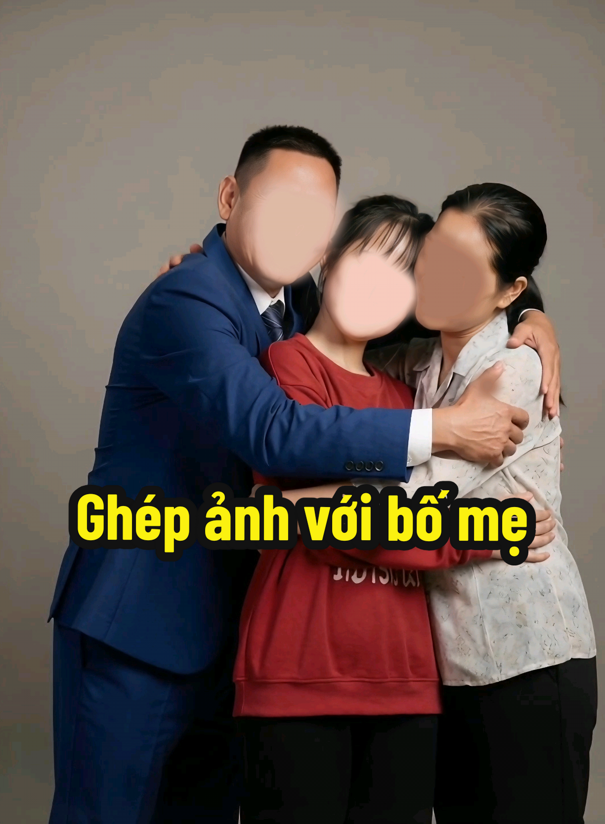 Trả lời @phuongthuytran6868Giúp b gái ghép ảnh chung với bố mẹ. Mãi là con gái bé bỏng trong vòng tay #ghepanh #chame #giadinh #chavacongai #gapmetrongmo 