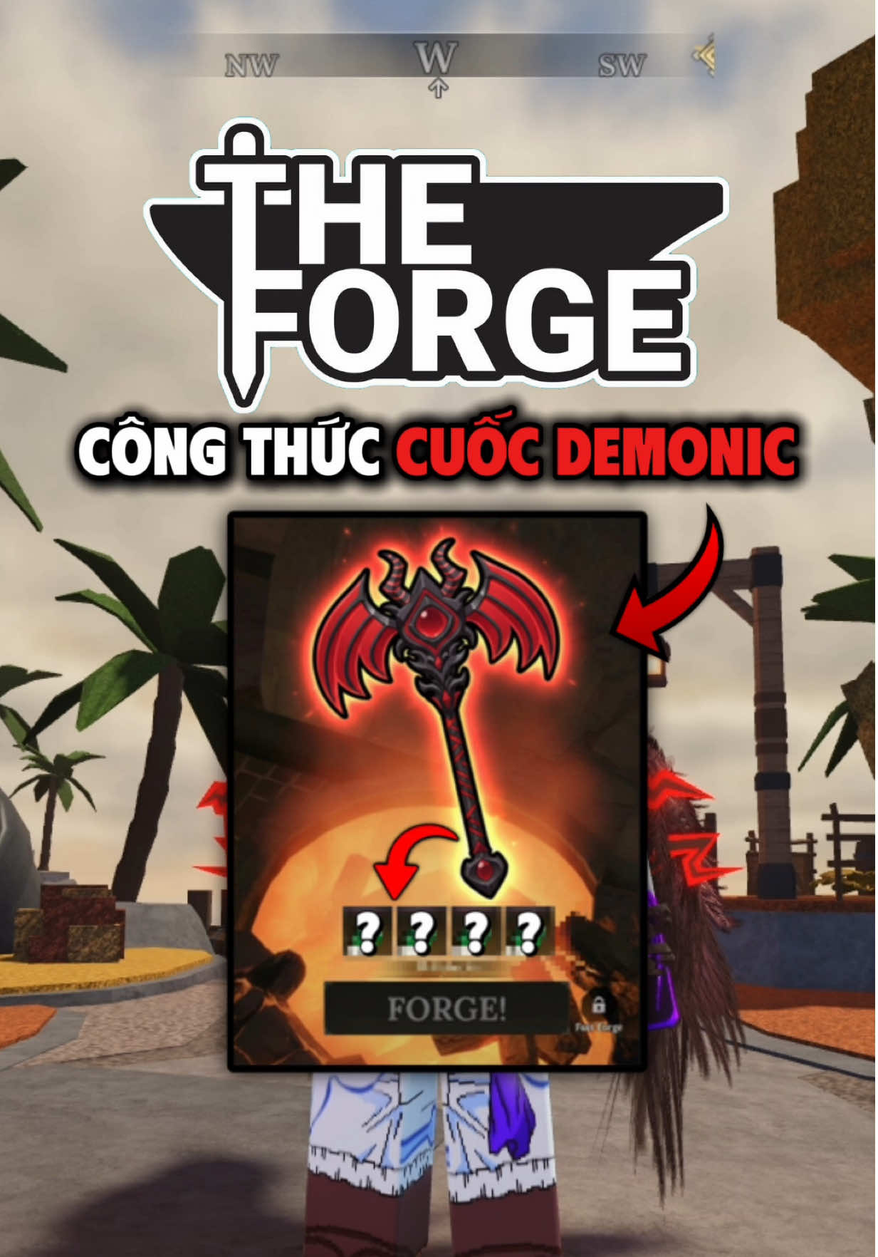 Công Thức Cuốc Demonic Trong The Forge #roblox #theforge #theforgeroblox 