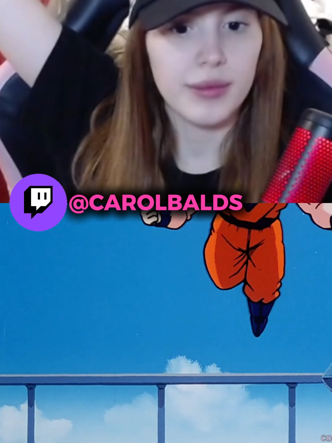 LIVE DA CAROL NA BIO >Carol Balds ASSISTINDO Dragon Ball Z #carolbalds #dragonballz #goku