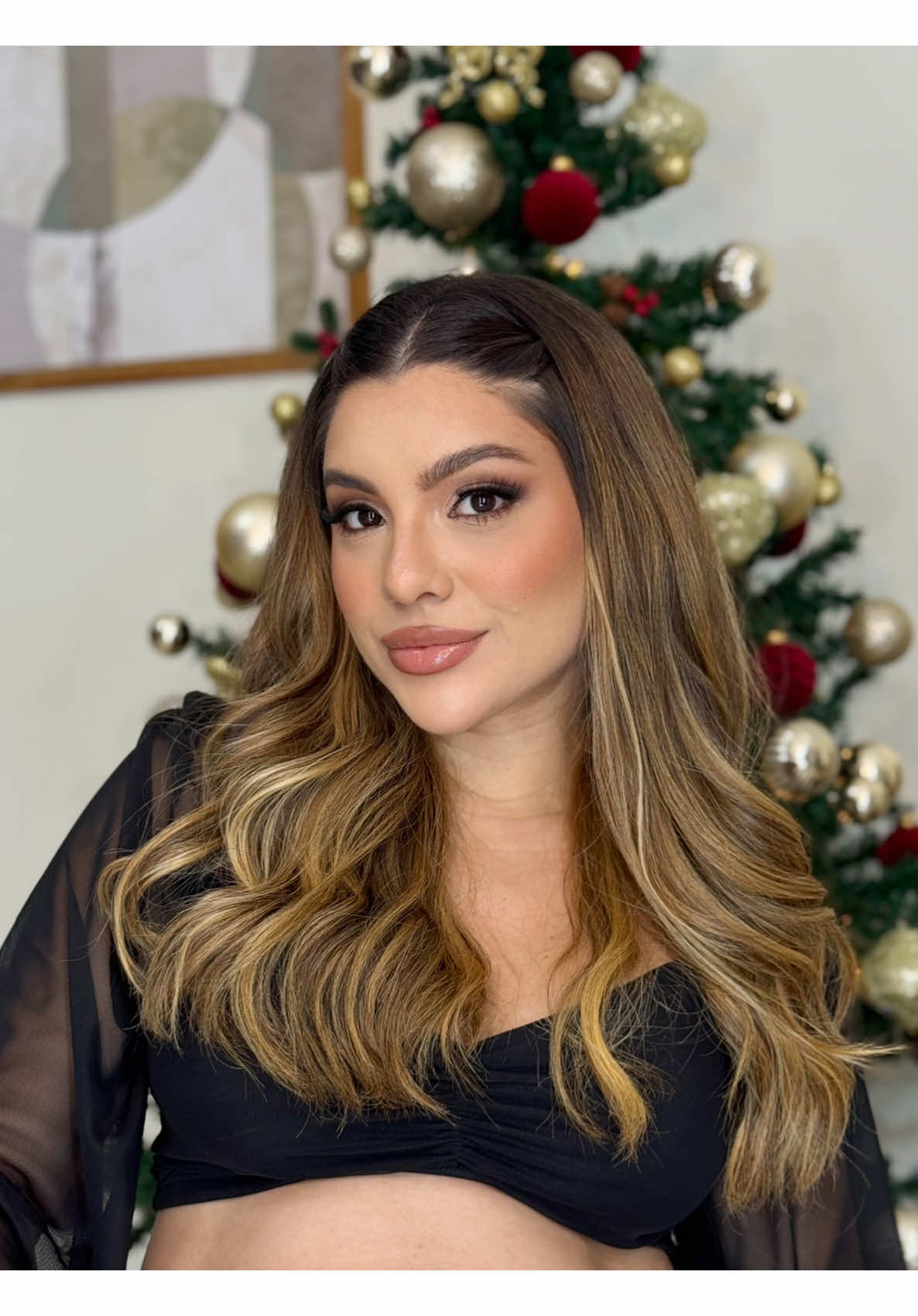 Penteado para o Natal!   🎄 🎅🏻✨ #natal #penteadonatalino #penteadofacil #penteadoparaonatal 