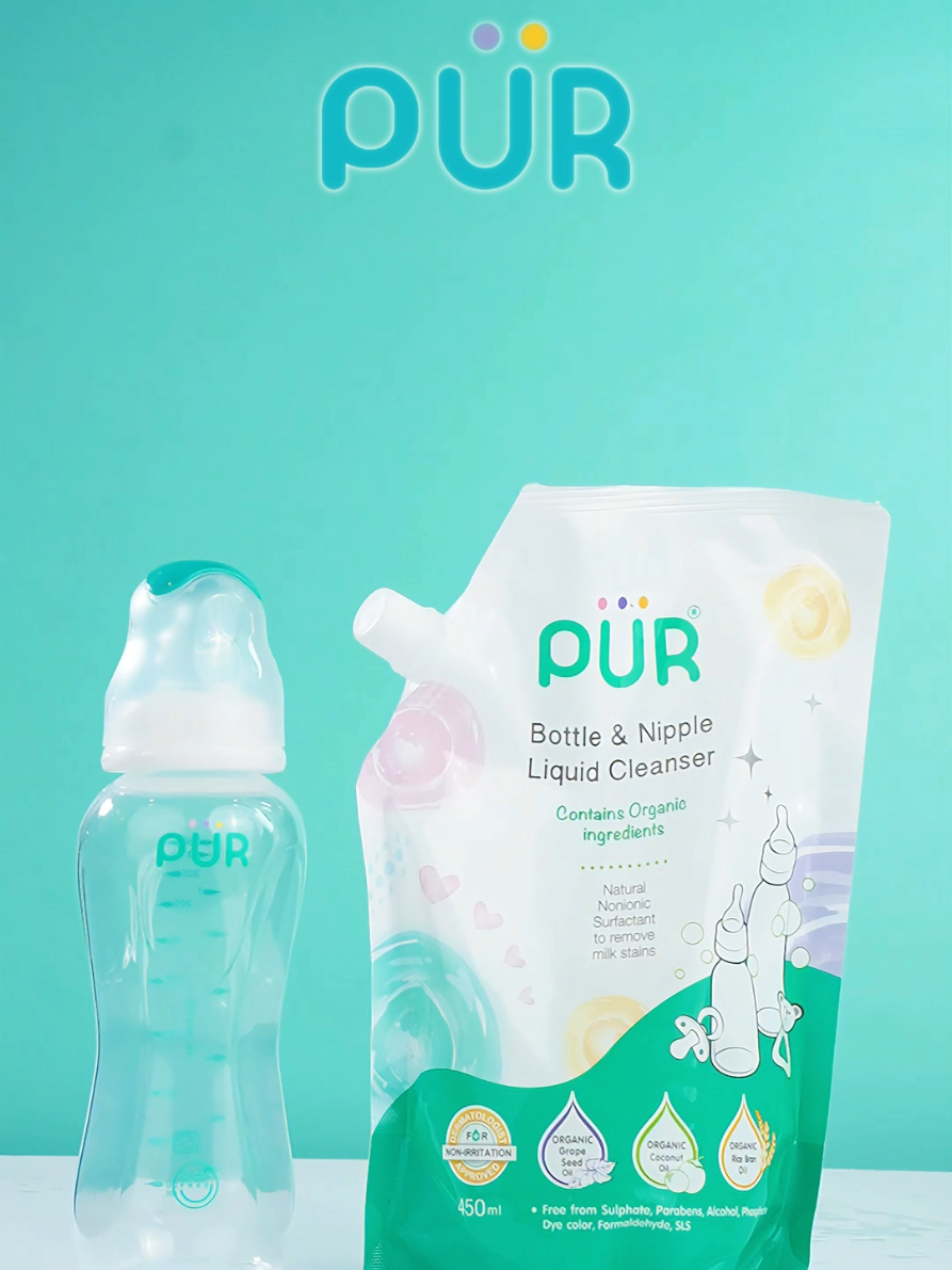 Nước rửa bình PUR, thơm dịu êm. #pur 
