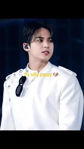 People found him sexy. I just found him cute. Because he is a big silly puppy to me 🐶🤭😚. #mingyu 